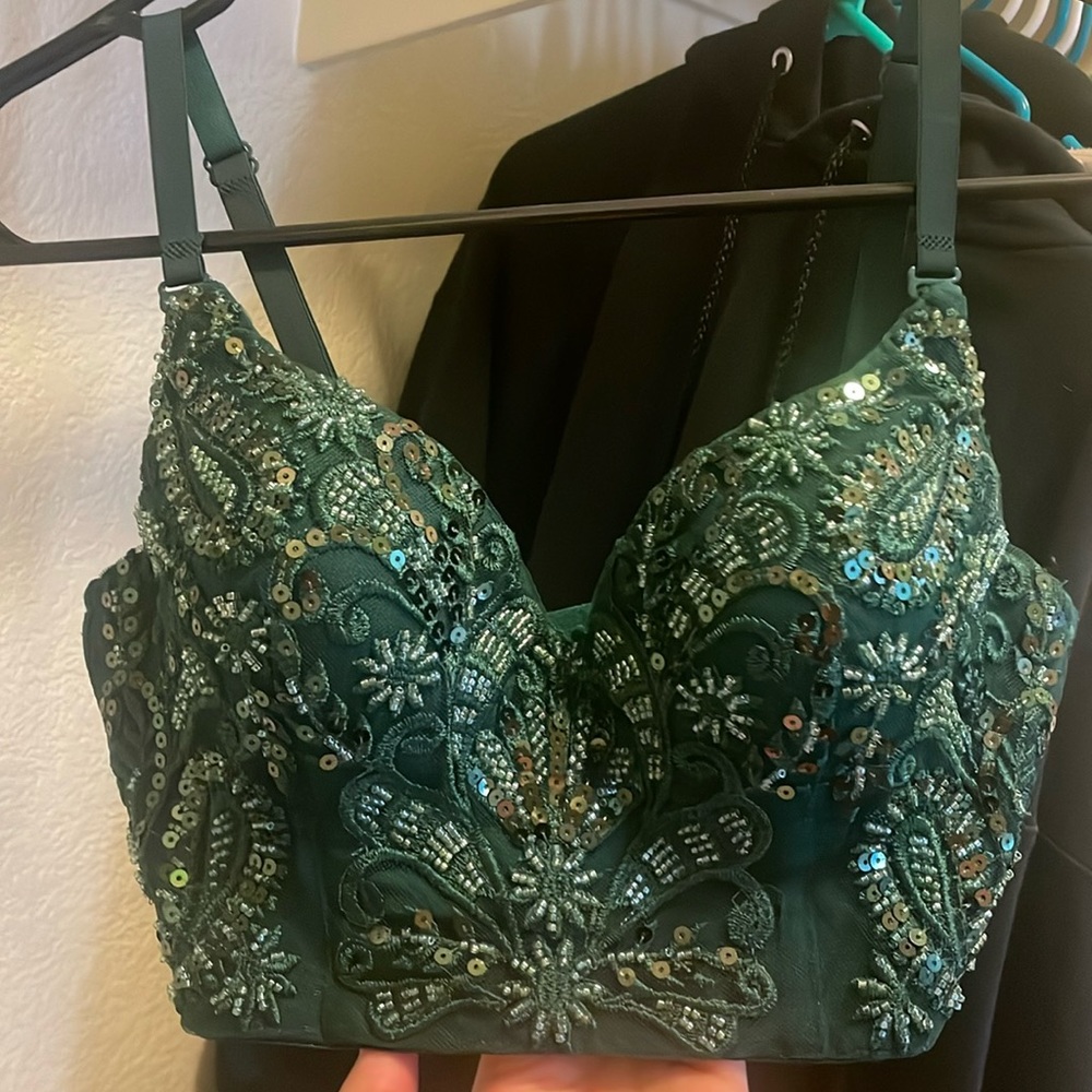 Windsor jeweled corset top
